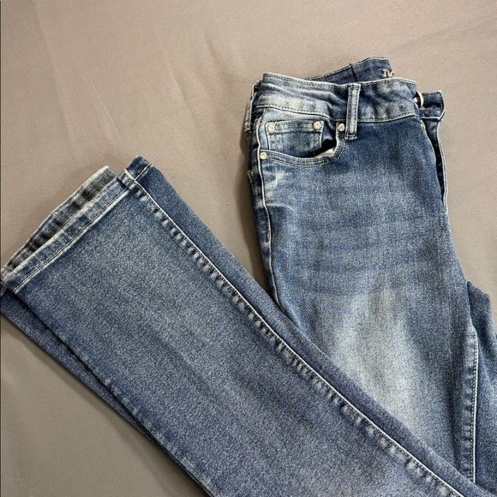 J For Justify Butterfly‎ Embroidered Bootcut Jeans Medium Wash Blue Size 3 03 - Picture 14 of 14